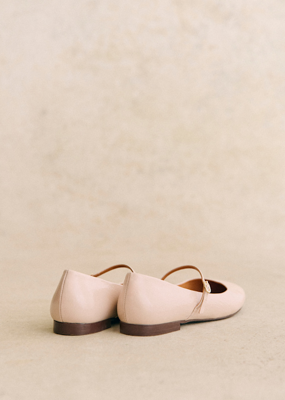【美品】Sezane MELINE ローバレリーナ　24 Méline Low Ballet Flats - Patent Light Pink - Bovine leather - Sézane