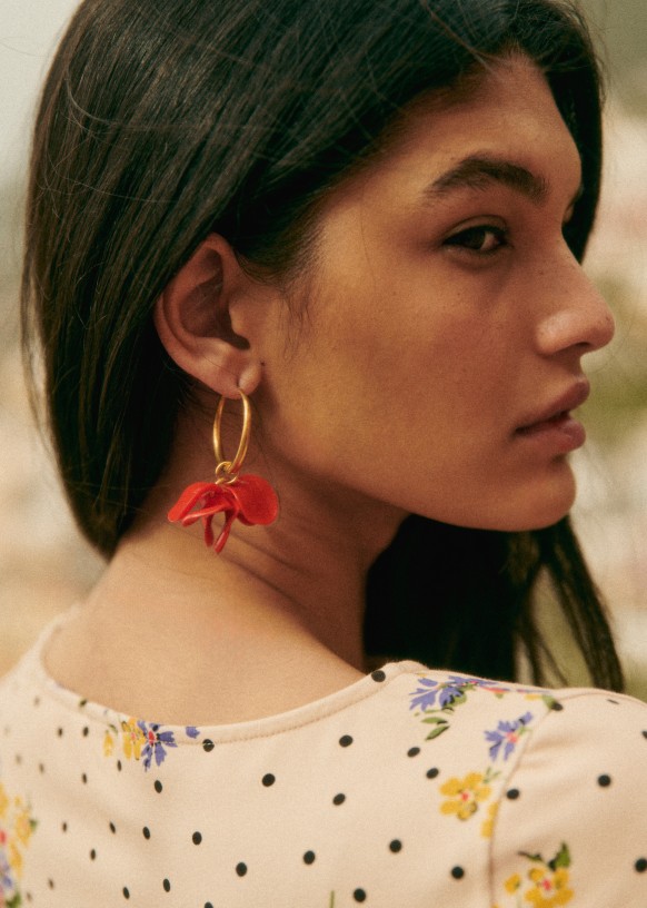Flora Hoops - Poppy - Resin - Sézane