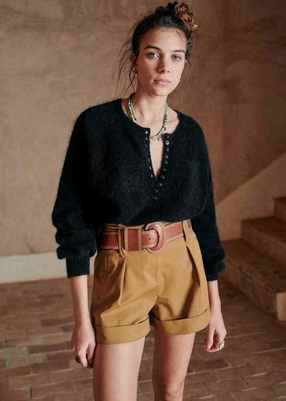 Short Rome - Bleu Denim - Lyocell - Sézane
