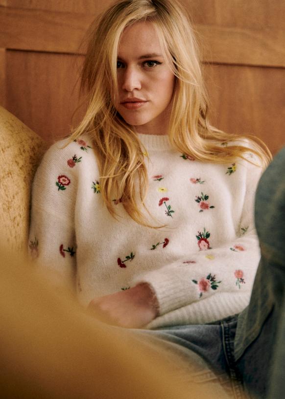 SEZANE フラワー ニット モヘア SEZANE フラワー ニット モヘア セザンヌ