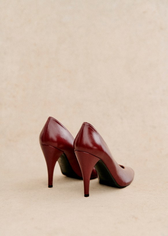 High Magda Court Shoe - Glossy Black - Bovine leather - Sézane