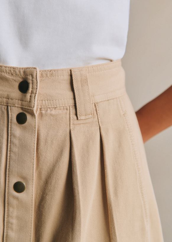 Clarina Skirt - Safari Beige - Organic cotton - organic textile