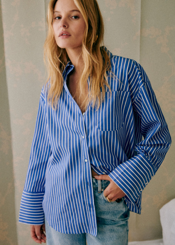 Bilma Shirt - Blue Stripes - Sézane