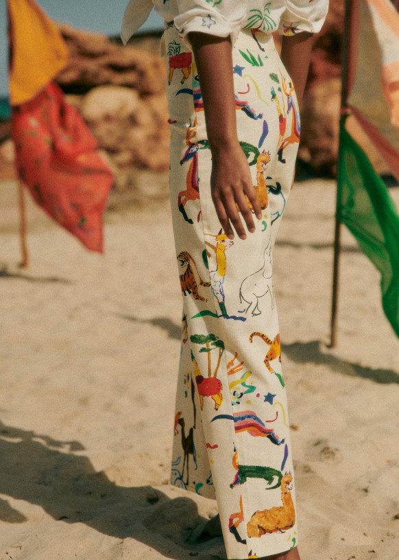 Jenson Trousers - Sézane x G.KERO - Pink magic - Linen - Sézane