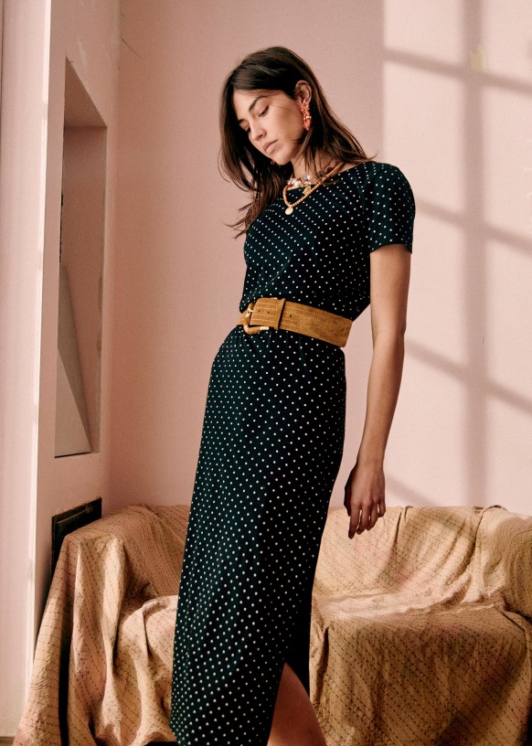 Sezane polka dot dress