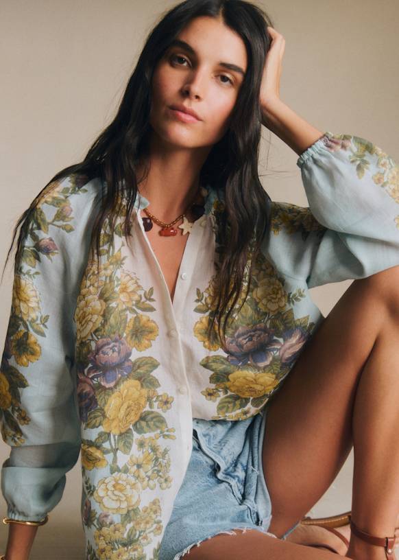 Nerissanne Shirt - Lavinia Print - Ramy - Sézane