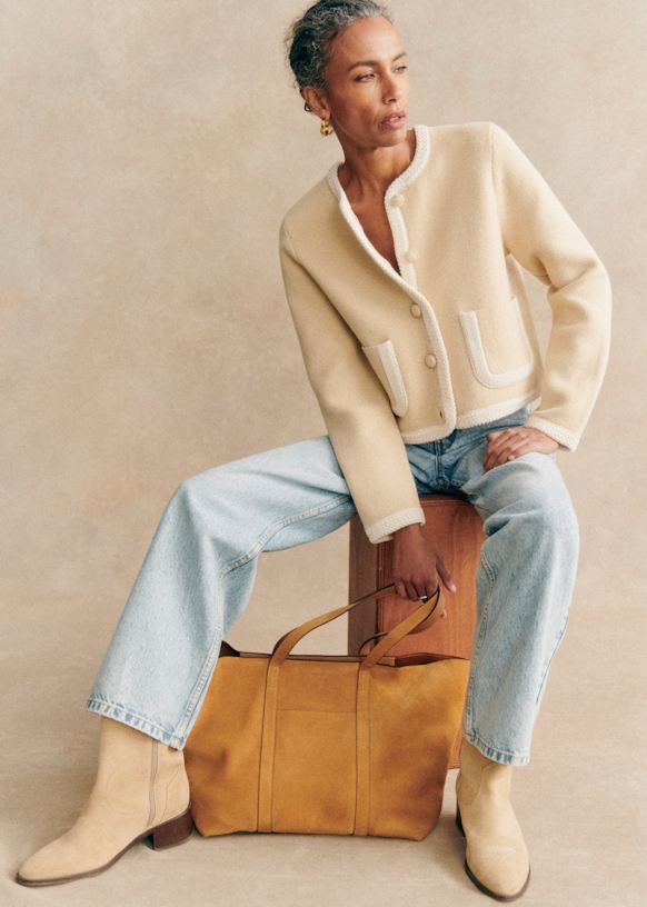 Auguste Jacket - Cream - Merino Wool - Sézane