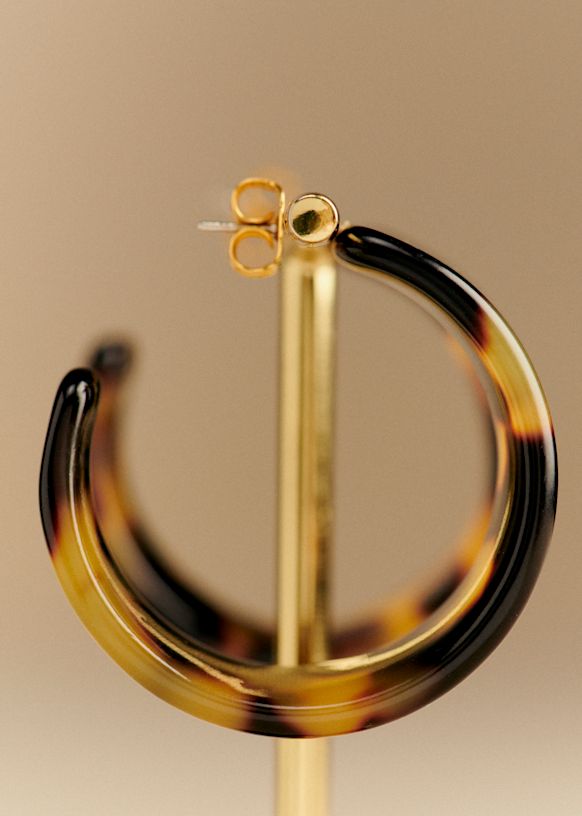 Ludovica ピアス - べっ甲ブラウン - アセテート - Sézane