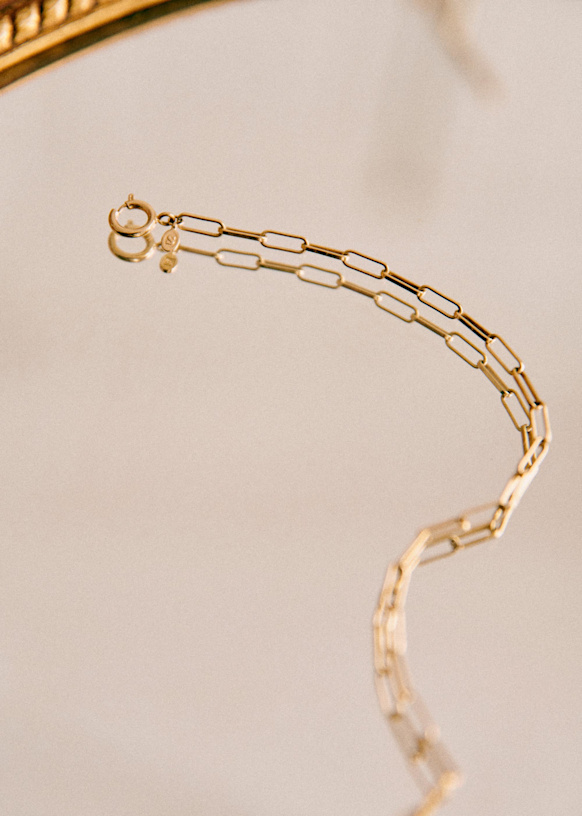[SEZANE] 「Irma」リンクチェーンネックレス Irma Link Chain - Gold - 3 micron Gold-plated metal