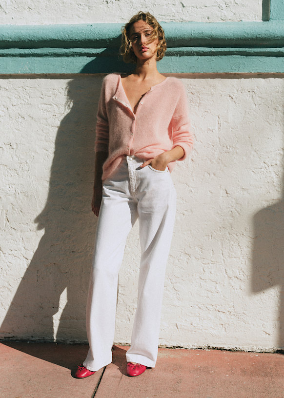 Gaspard Cardigan - Dark Purple - Super kid mohair - Sézane