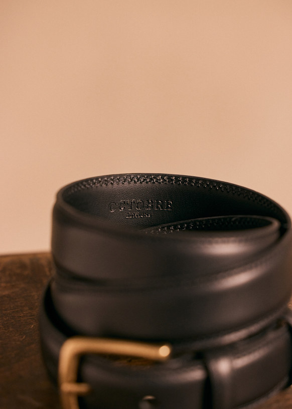 口コミ サイト 商品 Clarence Belt Sézane - leather Bovine - Black - 小物