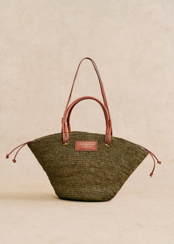 Sezane straw bag shop