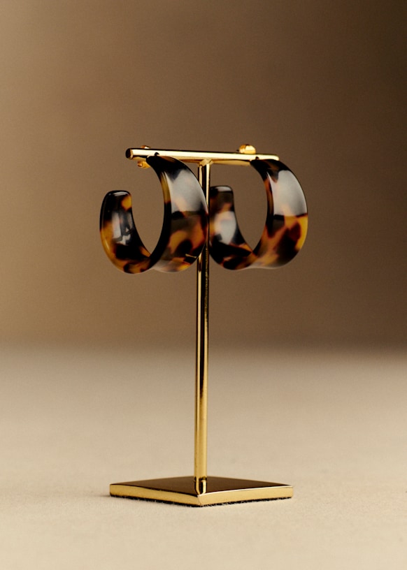 Ludovica ピアス - べっ甲ブラウン - アセテート - Sézane