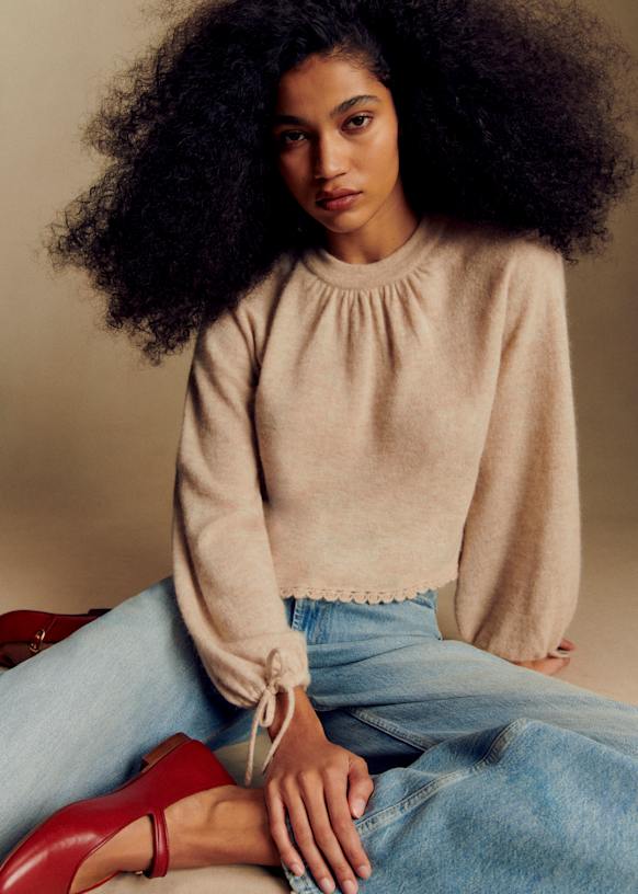 Wallis セーター - バニラ - ベビーアルパカ - Sézane