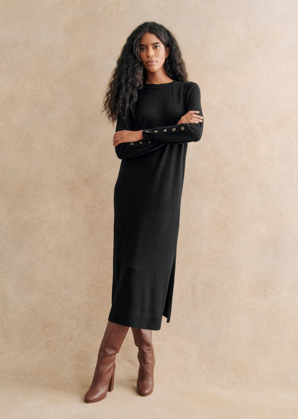 Apolline Thigh High Boots Smooth Sand Sezane