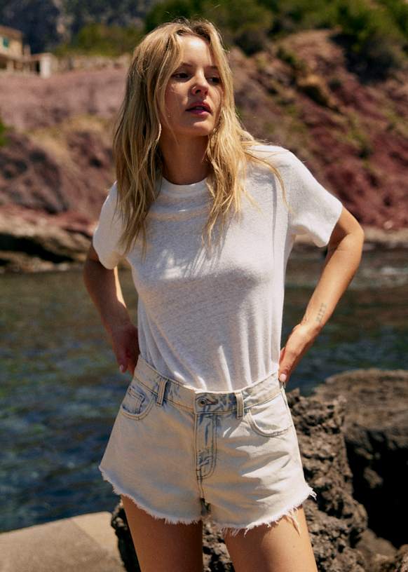 トップス Sezane t-shirt Conrad T-Shirt - White - Organic cotton - organic textile