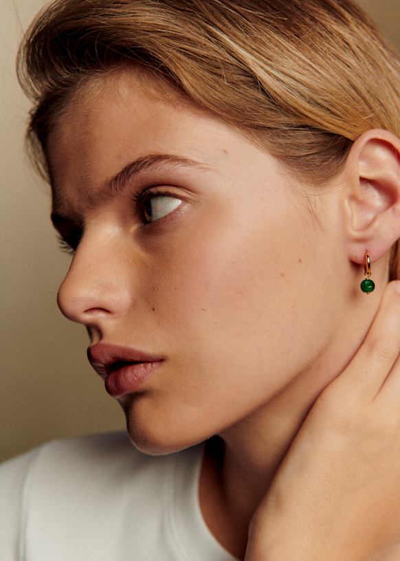 Charlotte Earrings - Pearly - Resin - Sézane