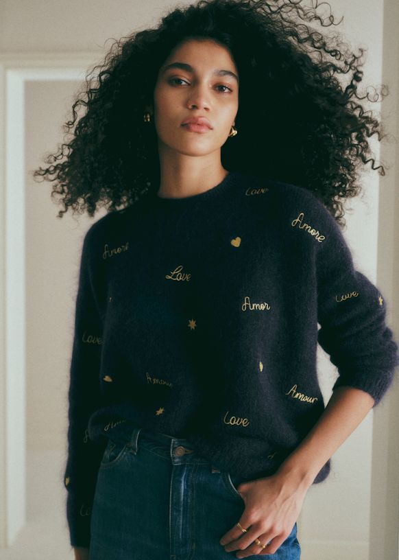 Hope Jumper - Navy - Kid mohair - Sézane