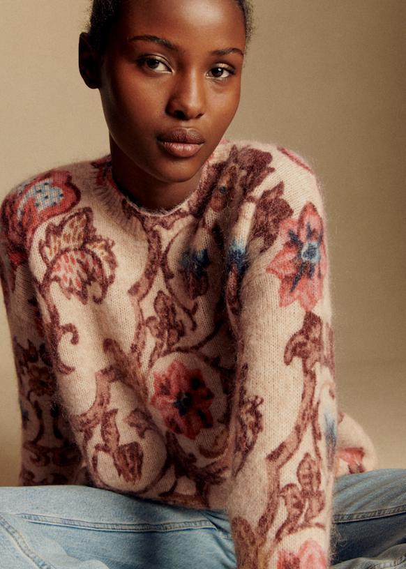 SEZANE フラワー ニット モヘア SEZANE セザンヌ 花柄 ニット モヘア フローラル IENA