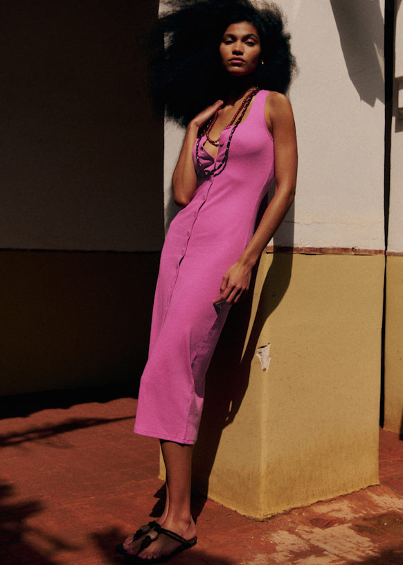Fabiola Dress - Orchid - Organic cotton - organic textile - Sézane