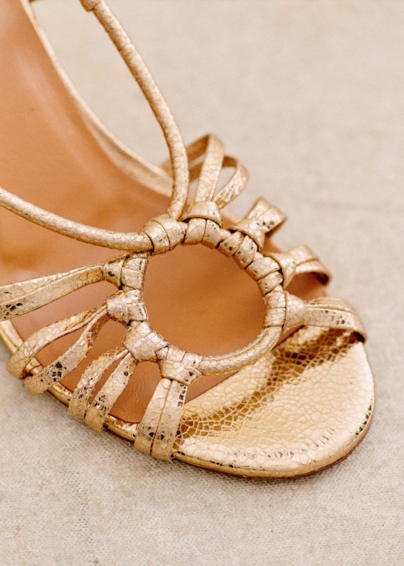 Sezane gold boots outlet