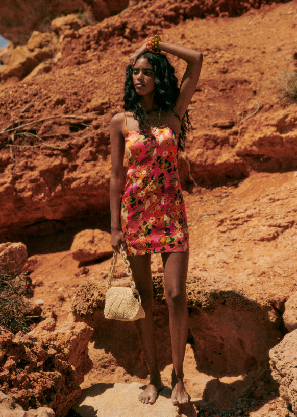Shania Dress - Clayfloral - Viscose ECOVERO™ LENZING™ - Sézane