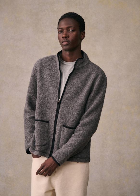 Keegan Jacket Charcoal Grey Wool Octobre Editions