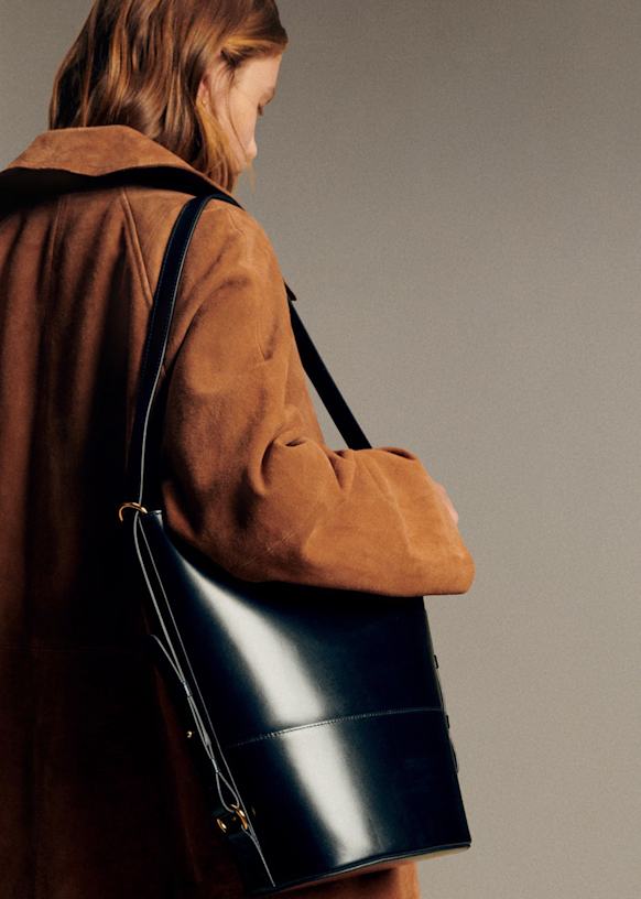 Gary Maxi Bag - Choco - Split cowhide leather - Sézane