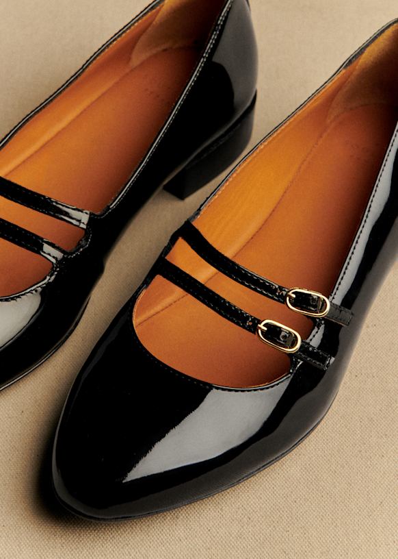 Ballerines Low Ninon - Léopard - Croûte de cuir bovin - Sézane