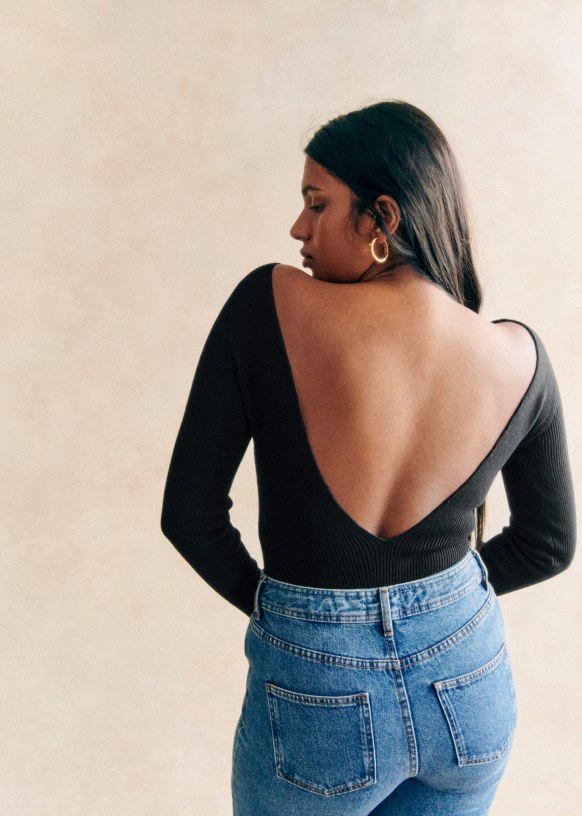 Joanie Bodysuit - Perfect Green - Merino Wool - Sézane