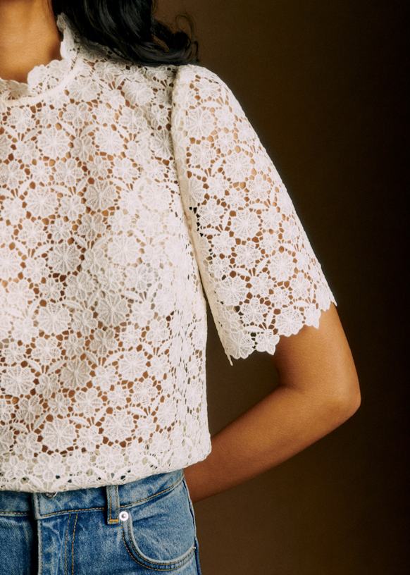 美品・完売アイテム】SEZANE Louisah ブラウス レース36サイズM 安心の