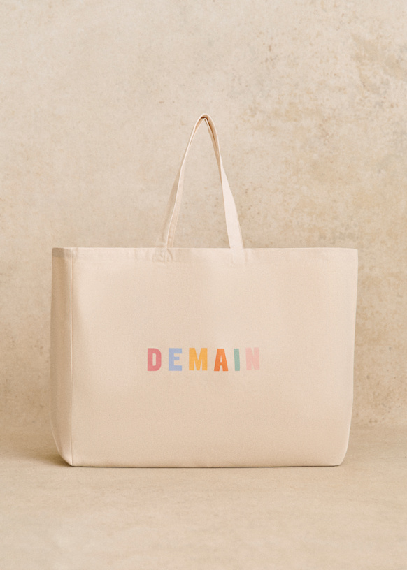 Maxi Demainトートバッグ - エクリュマルチカラー