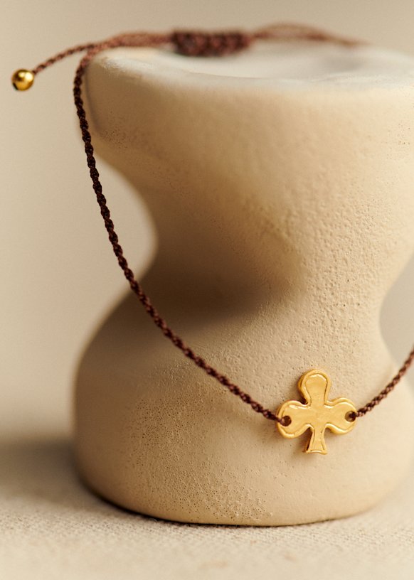 Lulu Bracelet - Chocolate Clover - Majority recycled brass - Sézane
