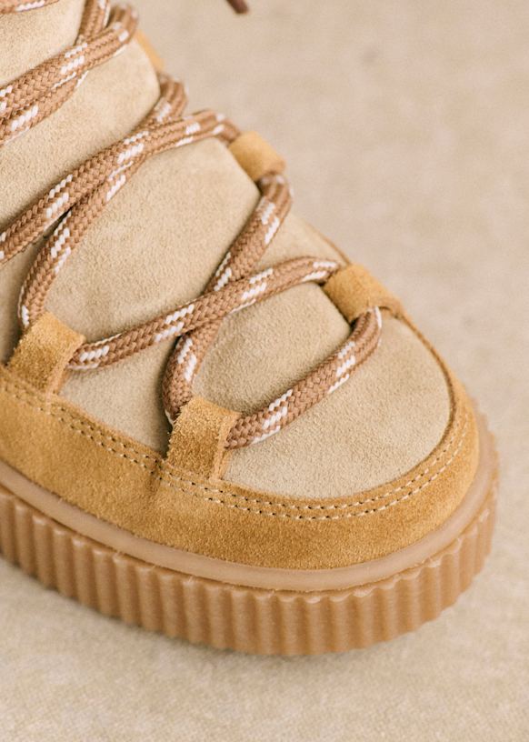 Tessa Boots - Honey - Split cowhide leather - Sézane