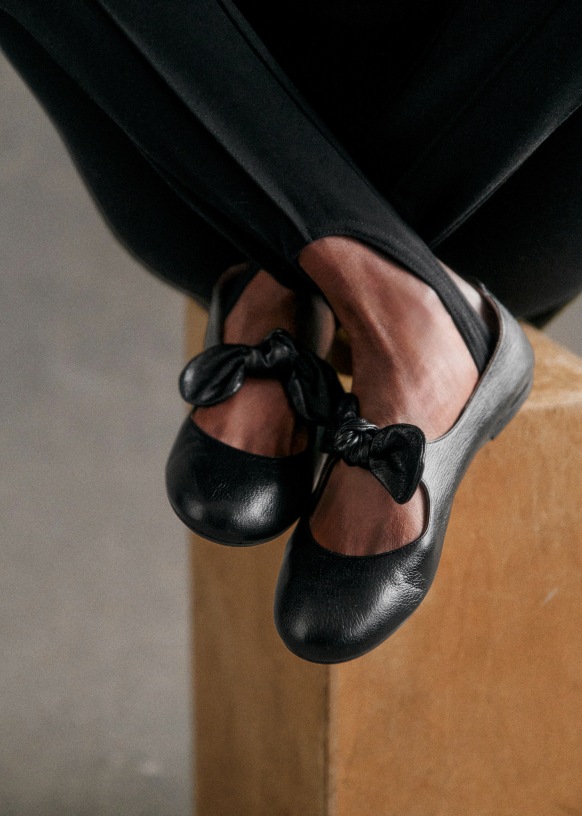 Maisie Low Ballerinas Cream Goat Leather Sezane
