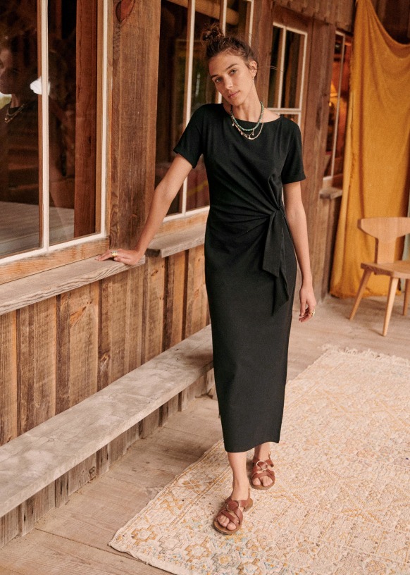 Robe Pippa Vert Flash Coton Biologique Sézane