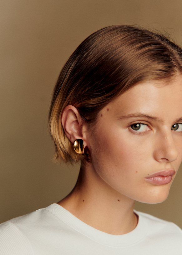 Boucles d'oreilles Orphée - Doré