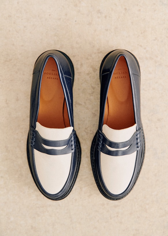 Albane Loafers - Multi navy - Smooth ovine leather - Sézane