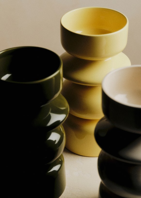 Romie Objetti Vase - Large Model - Green - Ceramic - Sézane