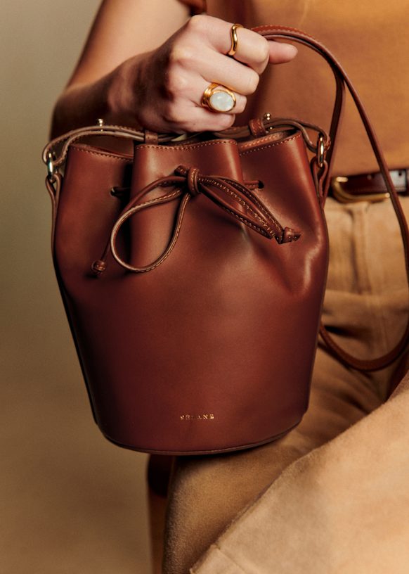 Farrow Mini Bag - Brown Python Print - Bovine leather - Sézane