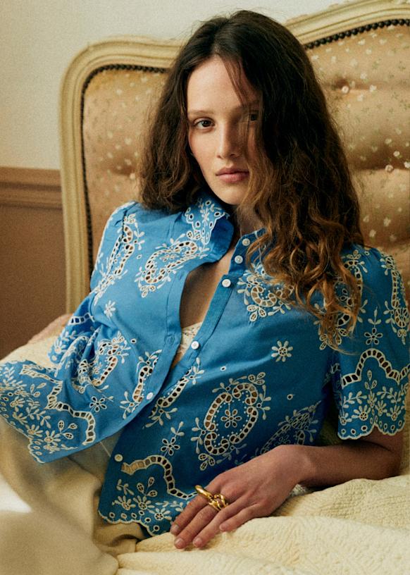 Elvira Blouse - Cream Chambray - Organic cotton - organic textile