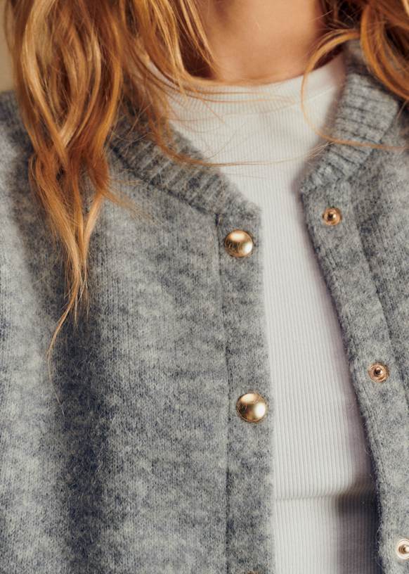 sezane eddy ジャケット Eddy Jacket - Middle Grey - Kid mohair - Sézane
