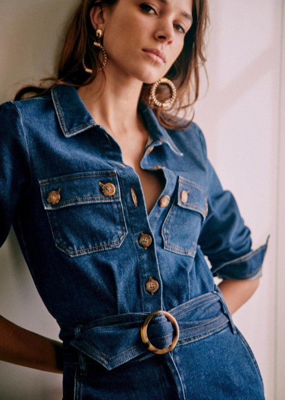 Combinaison Brooklyn - Bleu Denim - Coton Biologique - Sézane
