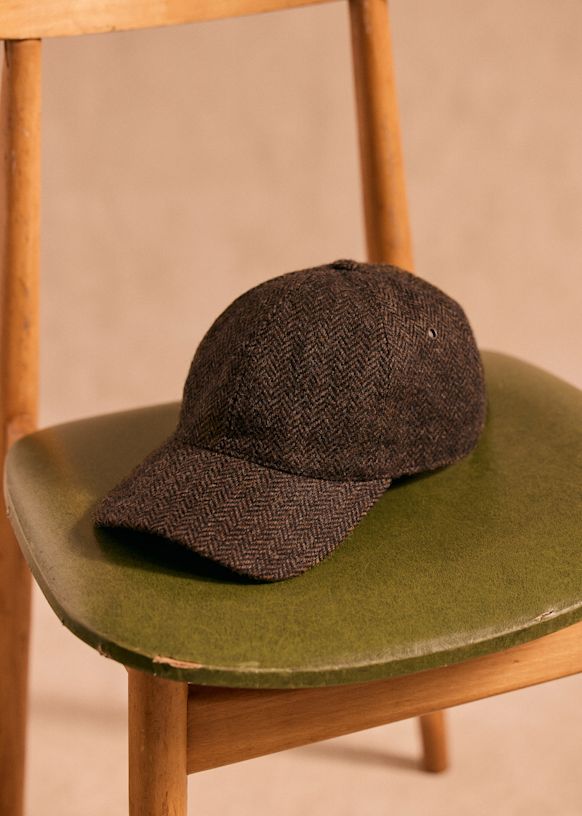 Chase Tweed Cap - Burgundy - Wool - Sézane