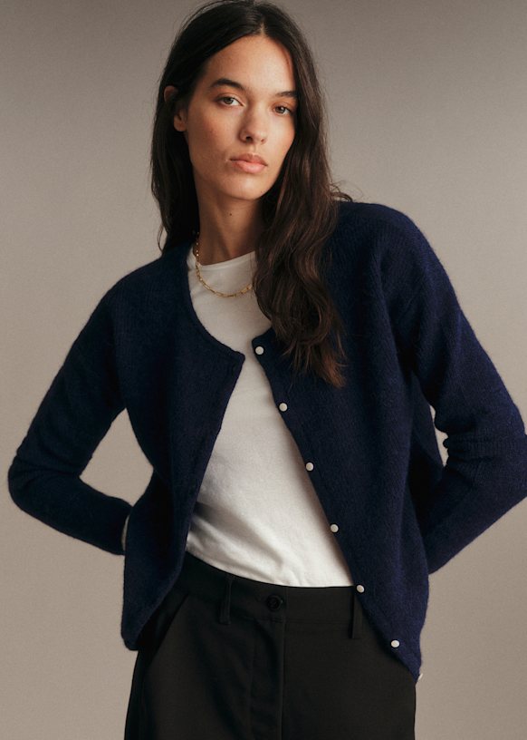 Gaspard Cardigan - Navy - Super kid mohair - Sézane