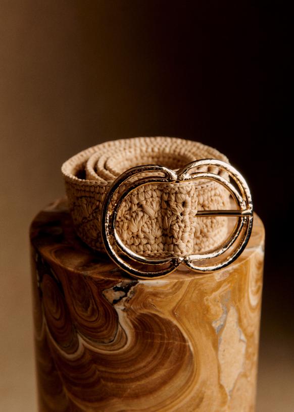 商品画像：Oria Belt - Patent Mahogany - Bovine leather - Sézane 4