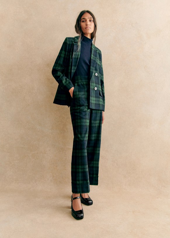 Veste carreaux sezane clearance