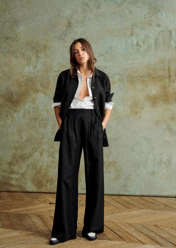 Will Jacket Black Recycled polyester Sézane