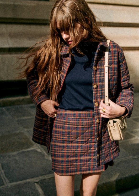 Veste carreaux sezane 2025