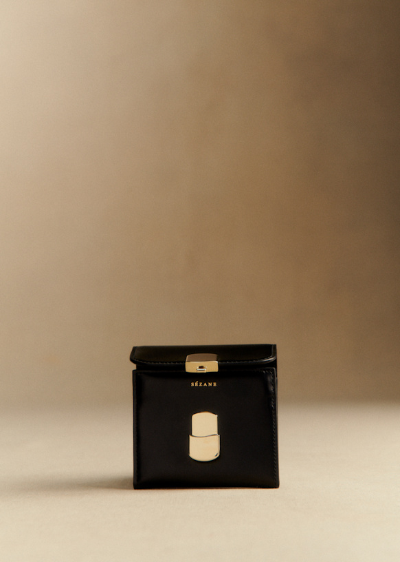 Milo ウォレット - アイスブラック - スムースカウハイドレザー - Sézane